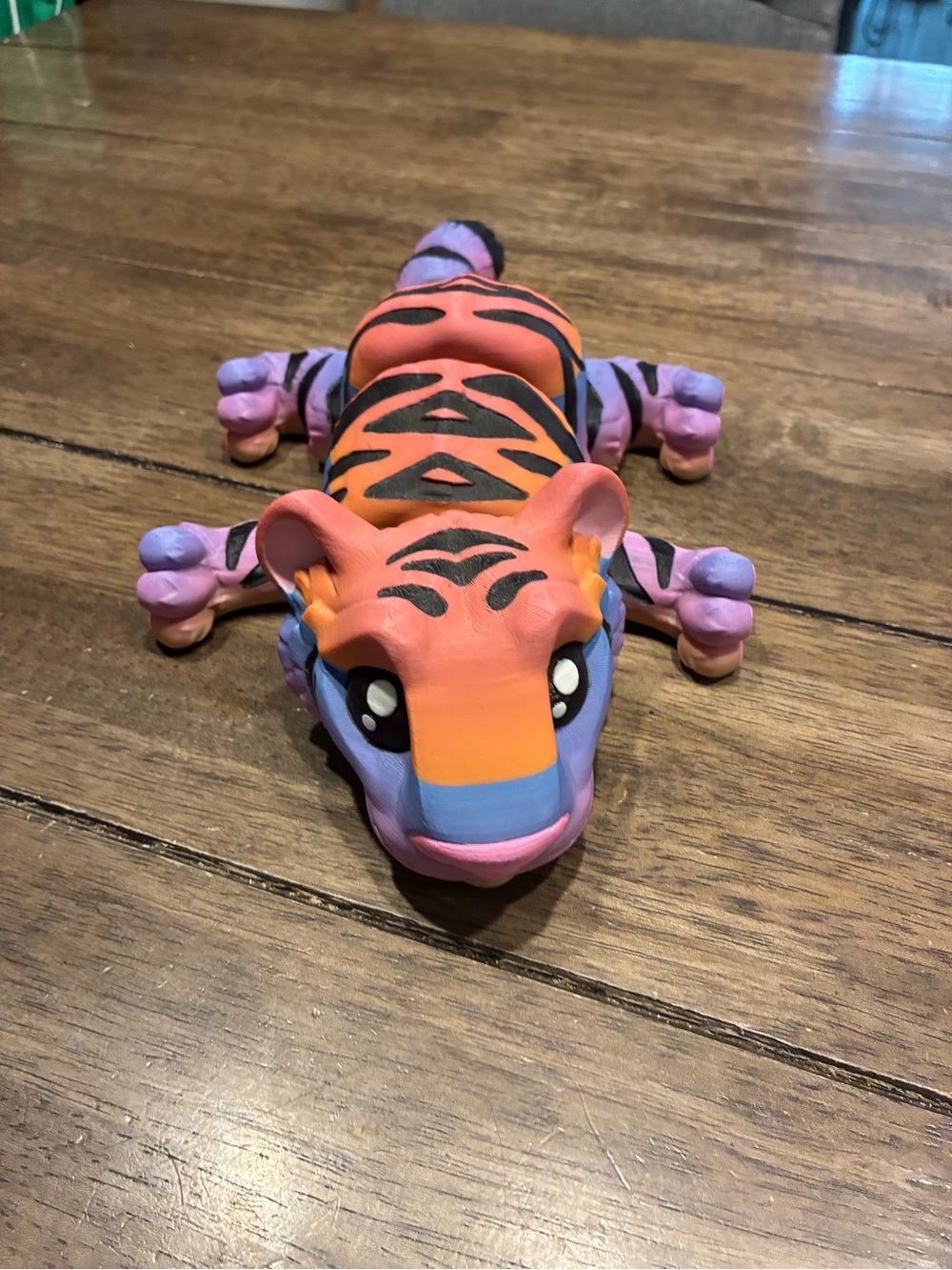 Colorful large 3D printed Tiger